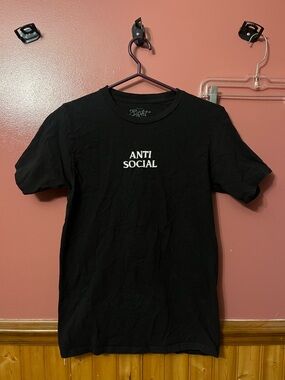 Anti Social Black Graphic Tee